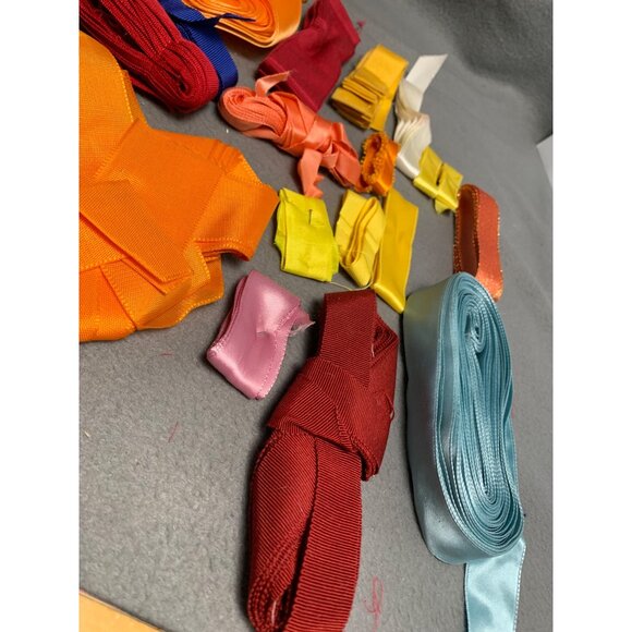 Mixed Assorted Craft Ribbon Collection - Satin & Grosgrain - Vibrant Colors - 10 - Picture 9 of 11